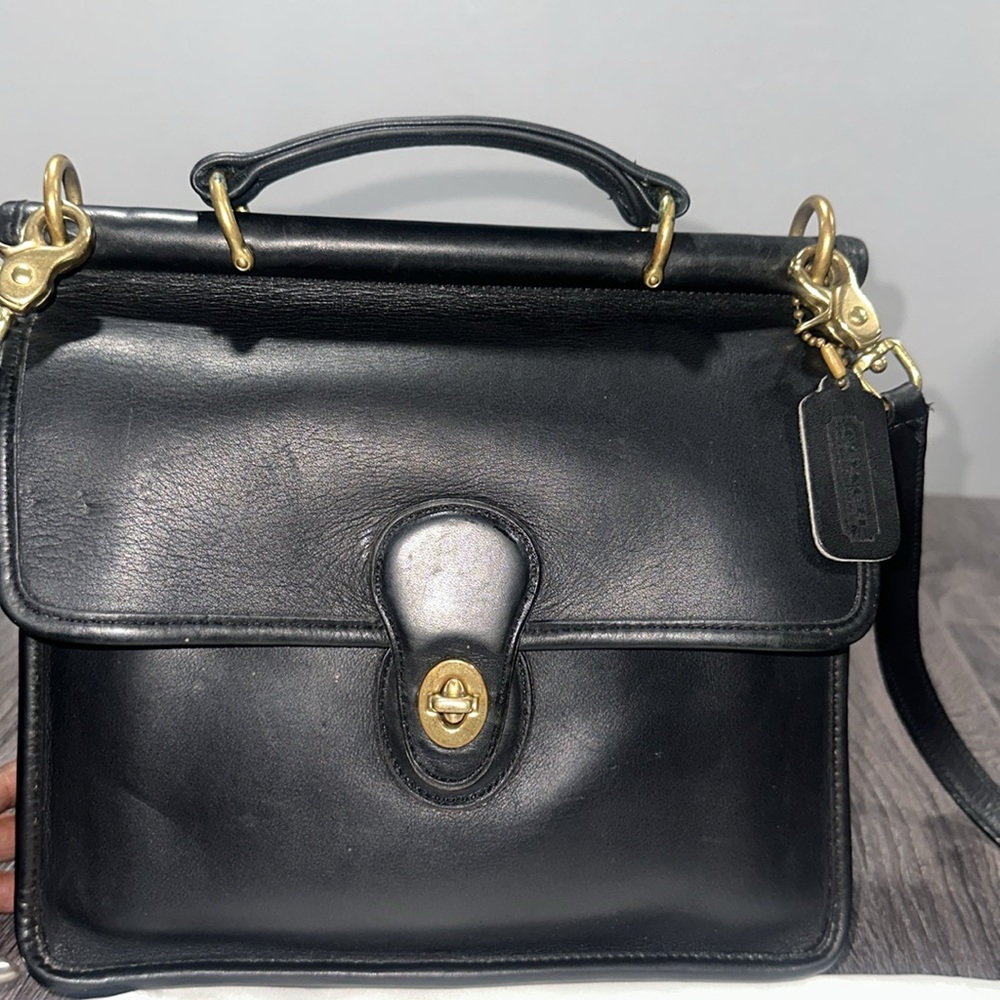 Vintage Coach Willis Black
Leather Cross-body/Satchel/Top Handle
Bag 9927